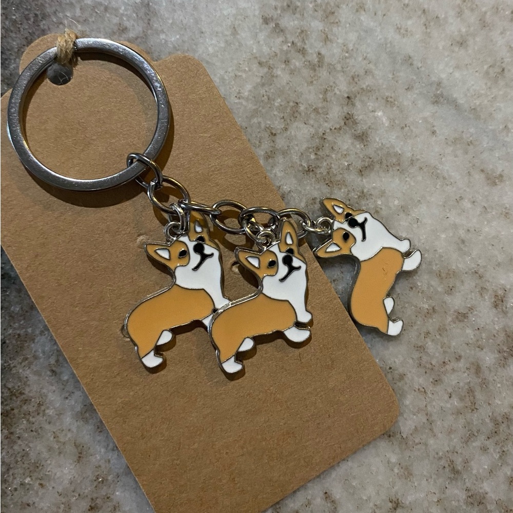 Corgi Tan Loaf Keychain